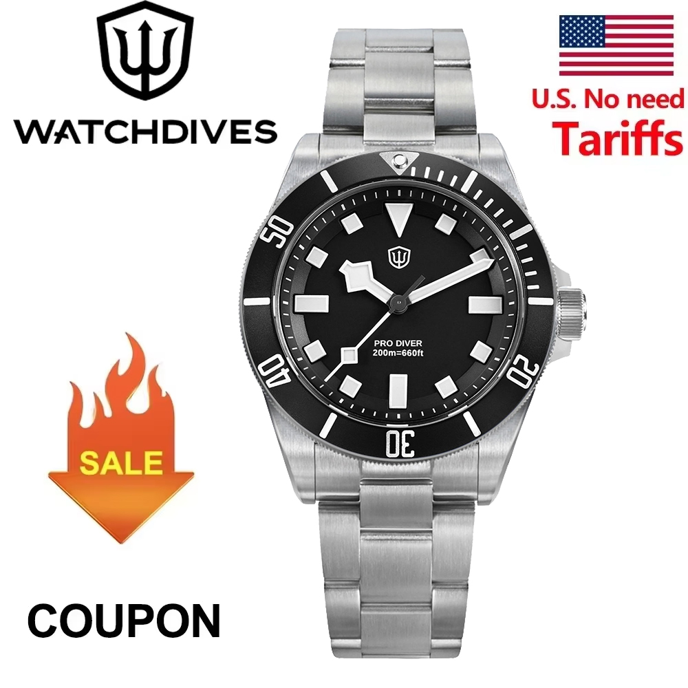 Rolex Watch Submariner - Watchdives WD1969 Pro Watch VH31 Sweep