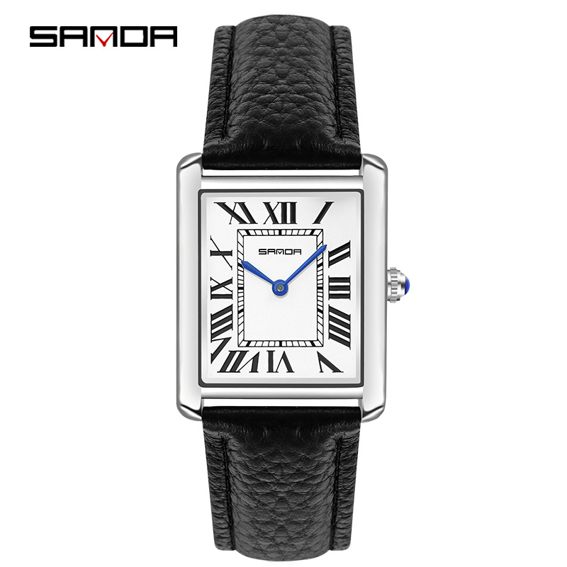 Leather Watch Band Men - Relógios de pulso retangular para homens