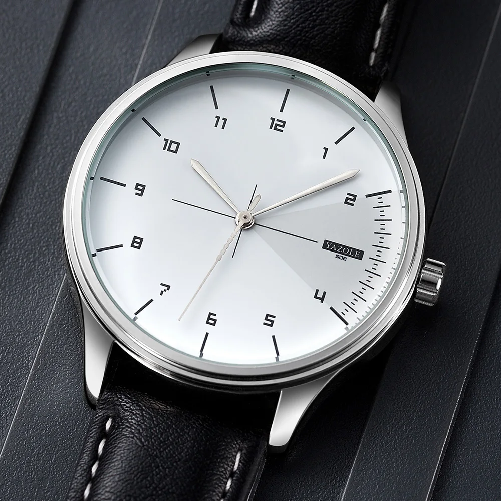 Leather Watch Band Men - Relógios de Quartzo da Marca Top