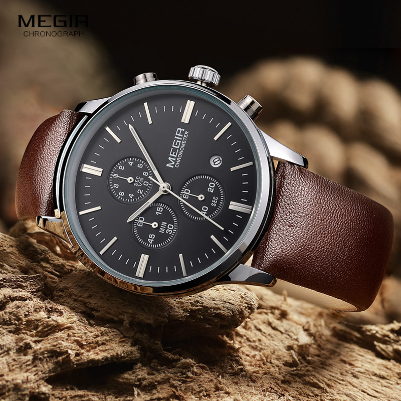 Megir-relógio de pulso masculi - Suede Strap Watch avaliação e preço