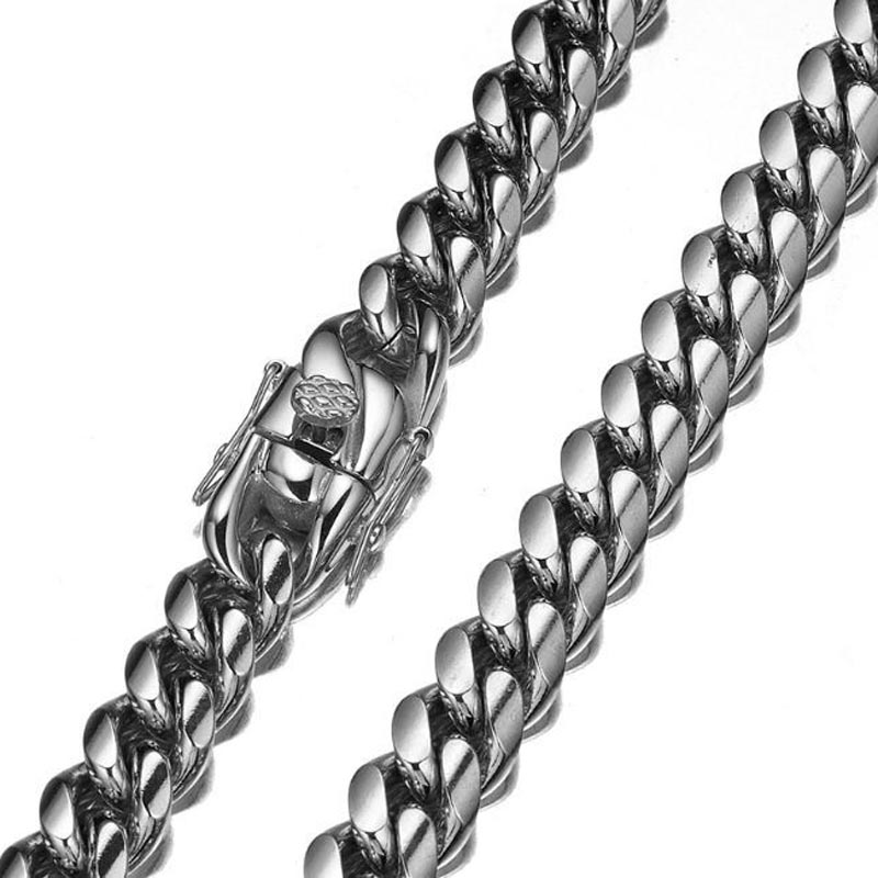 Aço inoxidável Miami Curb Cuba - Butterfly Clasp Deployant avaliação e preço