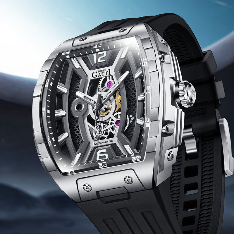 Relógio de Luxo Masculino Auto - Rubber Strap Diver avaliação e preço