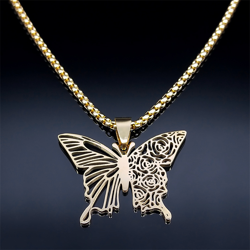 Colar com Pingente Estético de - Butterfly Clasp Deployant avaliação e preço
