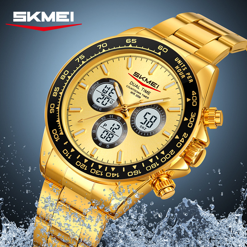 Skmei 2505 negócios de luxo ma - Suede Strap Watch avaliação e preço