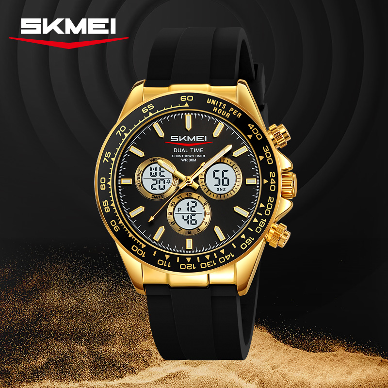 Skmei 2505 negócios de luxo ma - Suede Strap Watch avaliação e preço